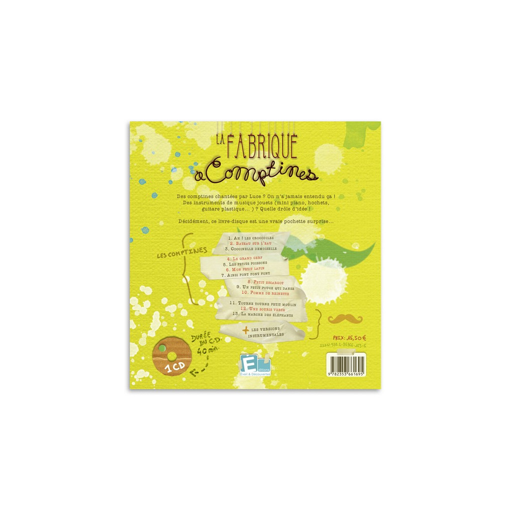 CD - La fabrique à Comptines - Editions Eveil et Découvertes